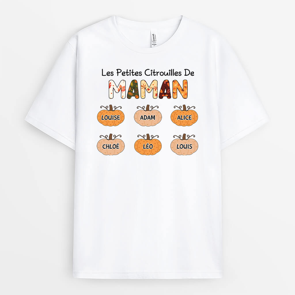 2772AFR2 les petites citrouilles de papa version automne teeshirt papa original