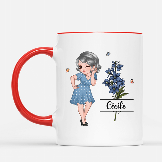2776MFR1 mug personnalise femme dessin femme et fleur 2776M6N8A