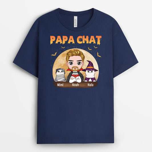 2777AFR2 papa chat version halloween t shirt personnalise avec chat pour halloween_6f9ebfcf eccb 48ba b494 42389d338588