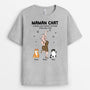 2778AFR2 papa chat qui danse plus cool tee shirt personnalise chat