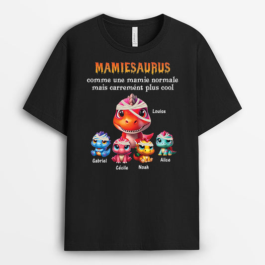 2779AFR1 mamiesaurus comme normal mais plus geniale tee shirt pour mamie personnalise