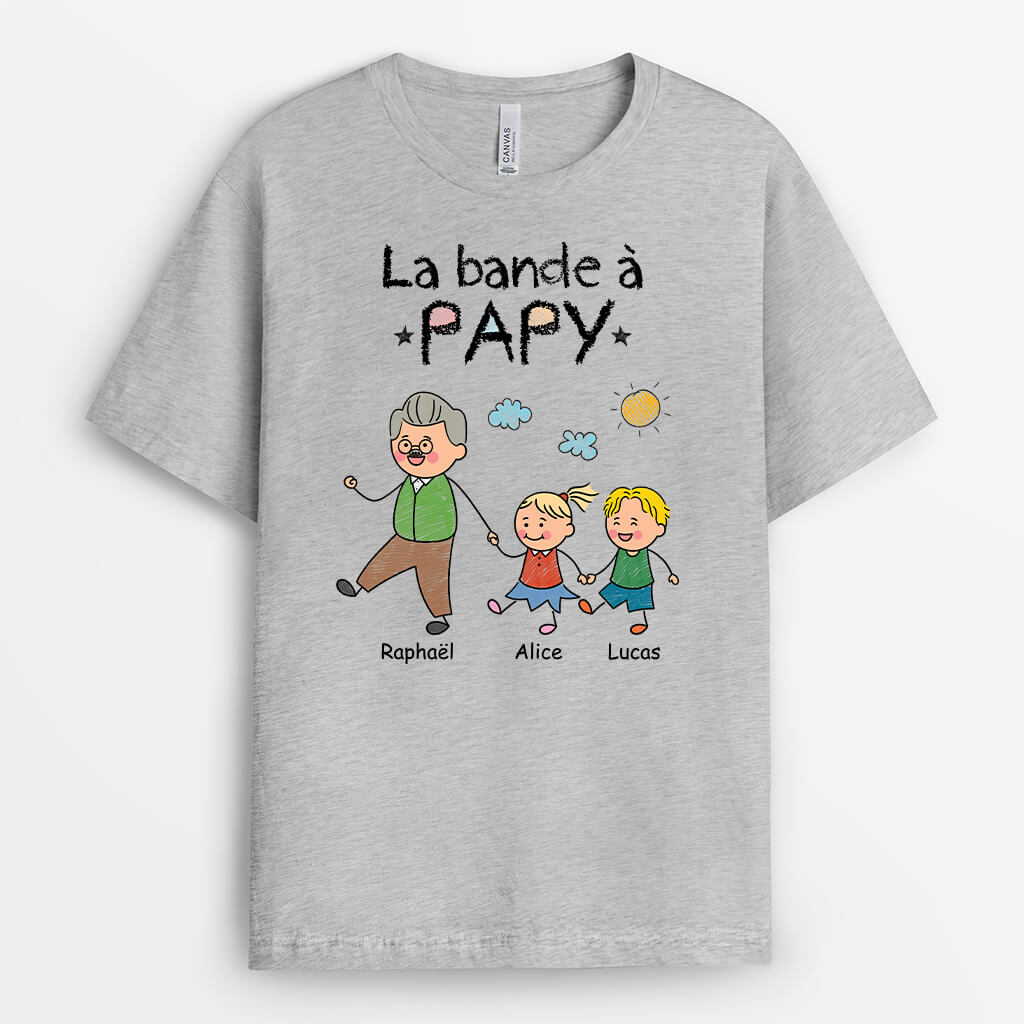 2793AFR2 la bande a mamie version dessin au crayon de couleur tee shirt mamie personnalisable