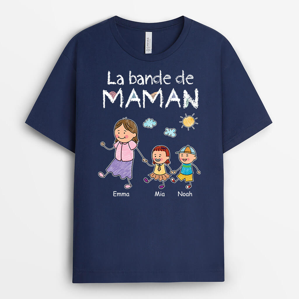 2793AFR2 la bande a papy version dessin au crayon de couleur sombre t shirt grand pere personnalise