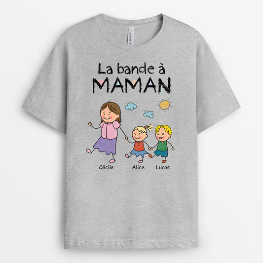 2793AFR2 la bande a papy version dessin au crayon de couleur tee shirt papy personnalisable