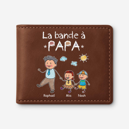 2793JFR1 portefeuille cuir personnalise la bande a papa dessin crayon 2793j