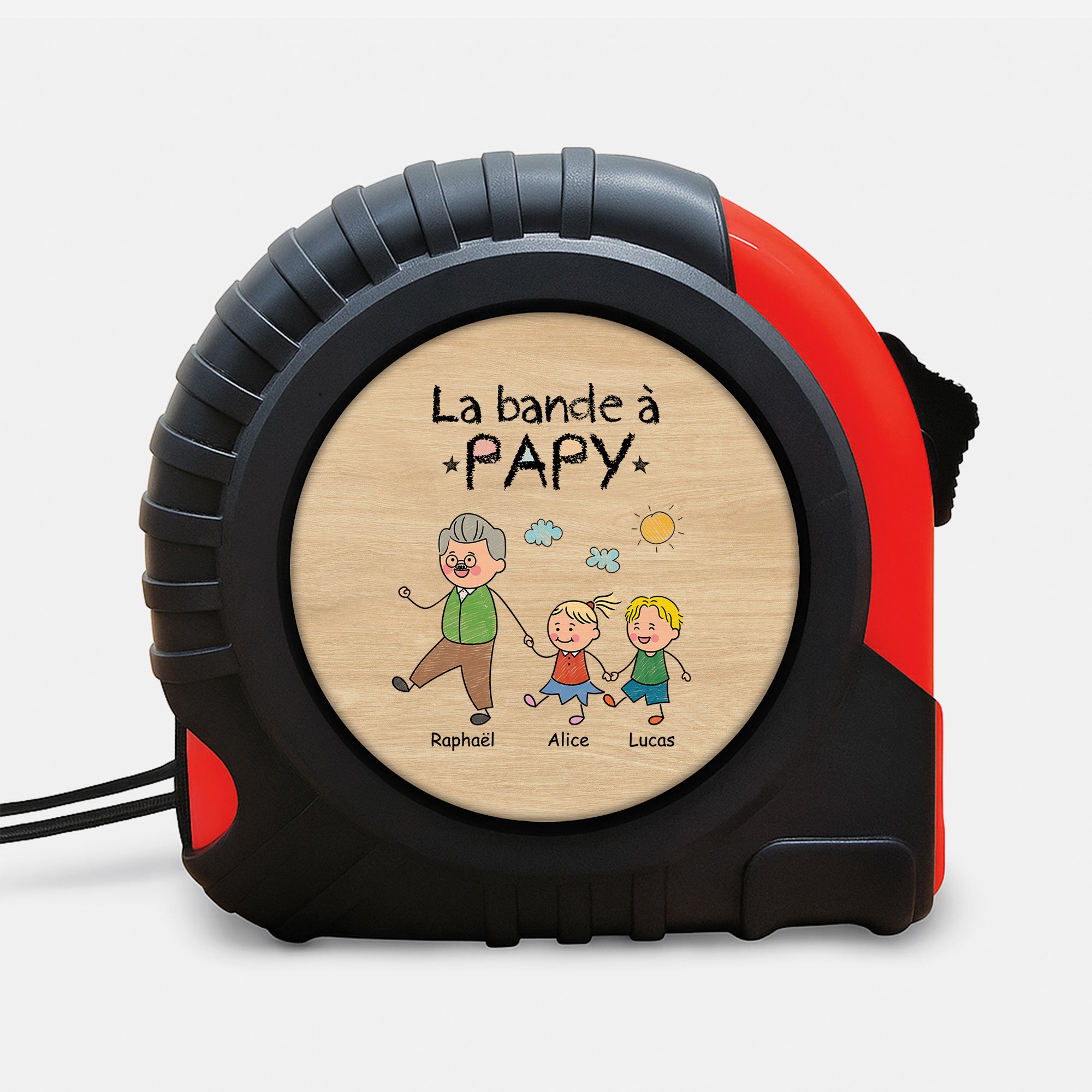 2793OFR1 metre ruban personnalise homme la bande a papa dessin crayon 2793o3l8b