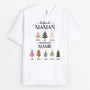 2818AFR1 dabord maman maintenant mamie version sapins colores t shirt femme personnalise pour noel