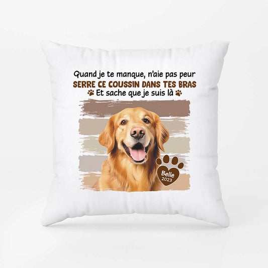 2820PFR1 quand je te manque version chien coussin chien personnalisable