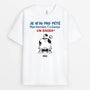 2826AFR1 mon derriere ta envoye un baiser version chat tee shirt chat personnalise humour