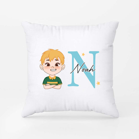 2830PFR1 enfant avec lettre coussin pour enfant personnalise