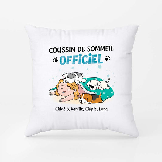 2831PFR1 coussin de sommeil officiel version chiens paresseux coussin avec chien personnalise