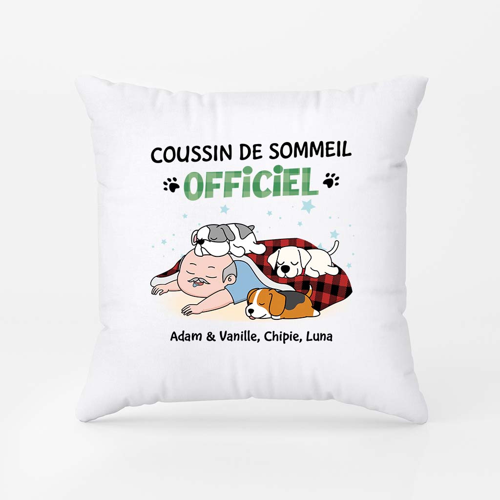 2831PFR2 coussin de sommeil officiel version chiens paresseux coussin avec chien personnalise