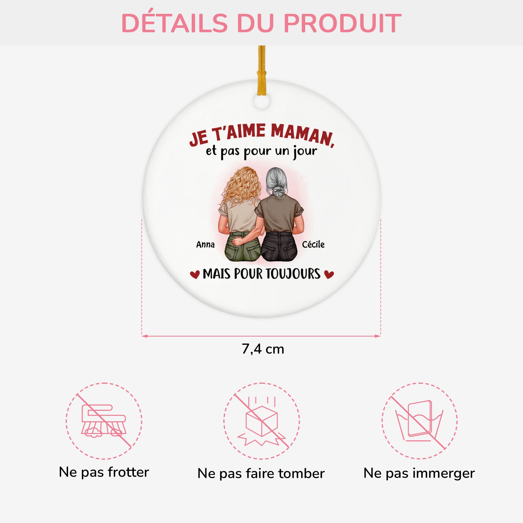2834OFR3 ornement ceramique personnalise je taime maman 2834o6v5a