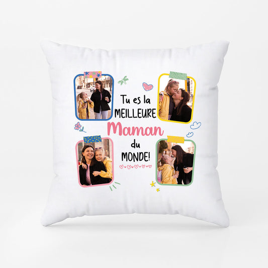 2845PFR2 tu es la meilleure maman du monde avec photos coussin maman original