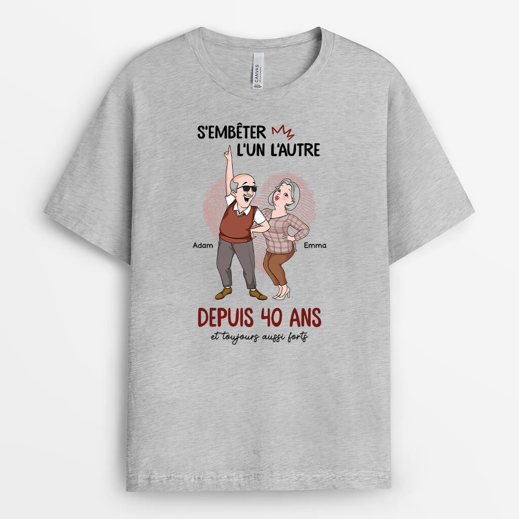 2846AFR2 notre amour toujours aussi fort avec humour t shirt personnalise couple