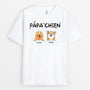 2848AFR1 papa chat adorable t shirt personnalise chien