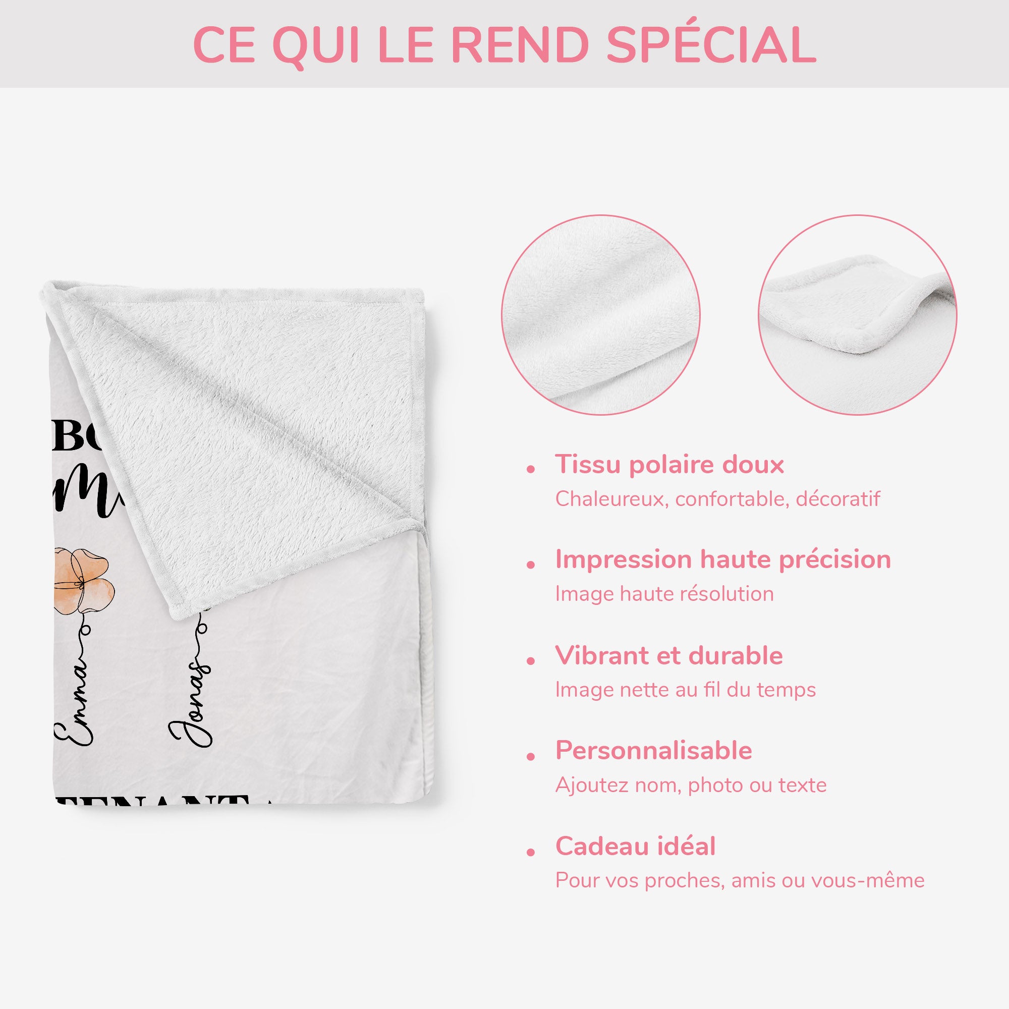 2851BFR4 plaid personnalise mamie dabord maman maintenant mamie 2851b3y5a
