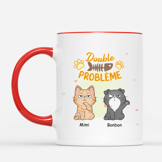 2852MFR2 mug personnalise chat trois fois plus dennuis 2852m5z8d