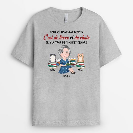2873AFR2 tout ce dont jai besoin cest de livres et de chats tee shirt chat personnalise_e046f99b e5b0 4219 995d f47fb944c626