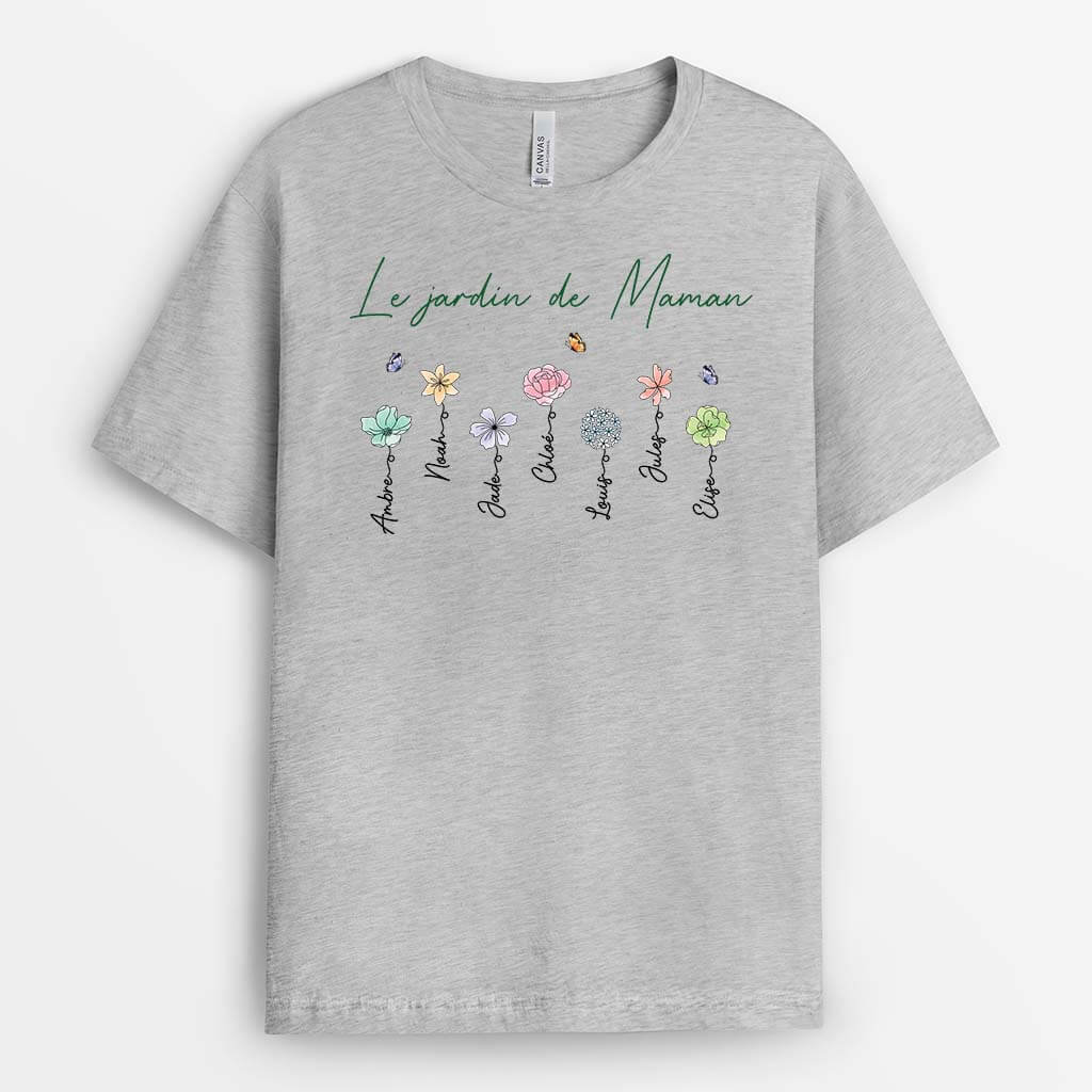 2877AFR2 le jardin de mamie version dessin t shirt mamie personnalisable