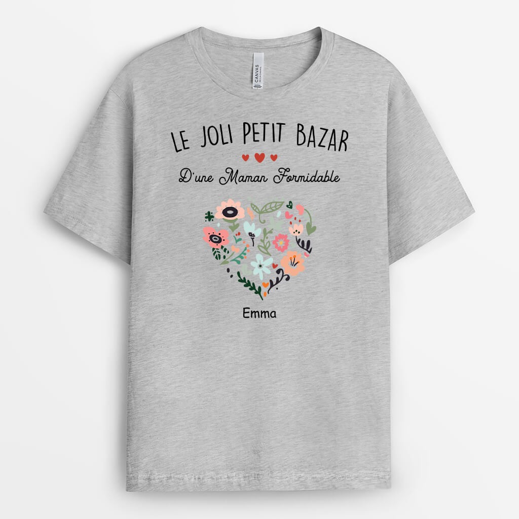 2880AFR2 le joli petit bazar dune maman formidable t shirt maman personnalise