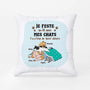 2881PFR1 jaime rester dans mon lit avec mes chats coussin chat original