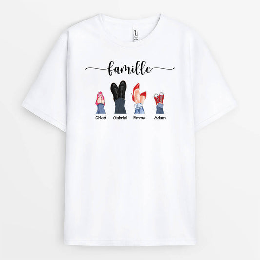 2894AFR1 famille version chaussures t shirt personnalisable pour famille