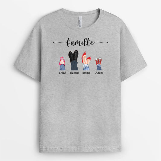 2894AFR2 famille version chaussures t shirt personnalisable pour famille