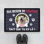 2897DFR1 pas besoin de frapper avec photo de chien paillasson personnalise chien