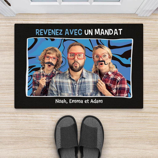 2908DFR2 revenez avec un mandat paillasson humour pour famille