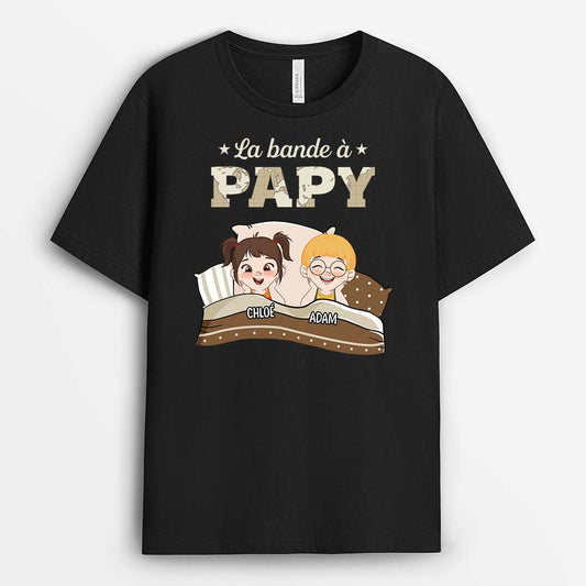 2918AFR1 la bande de papy version aller au lit tee shirt papy original