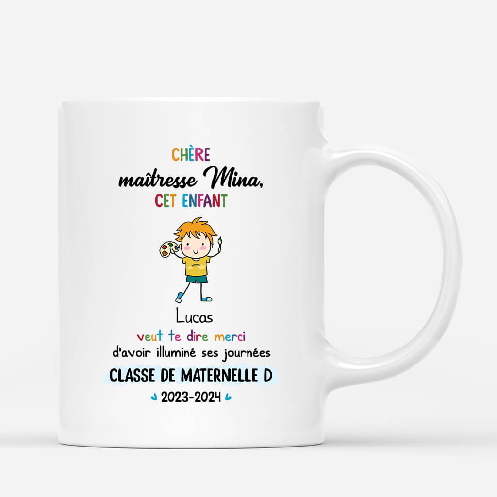 2923MFR1 chere maitresse mina mug merci maitresse personnalise