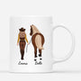 2934MFR2 et elle vit heureuse pour toujours avec son cheval mug personnalise animaux