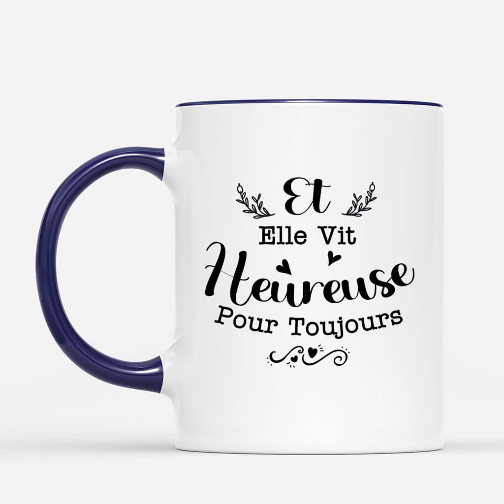 2934MFR3 et elle vit heureuse pour toujours avec son cheval mug personnalise animaux