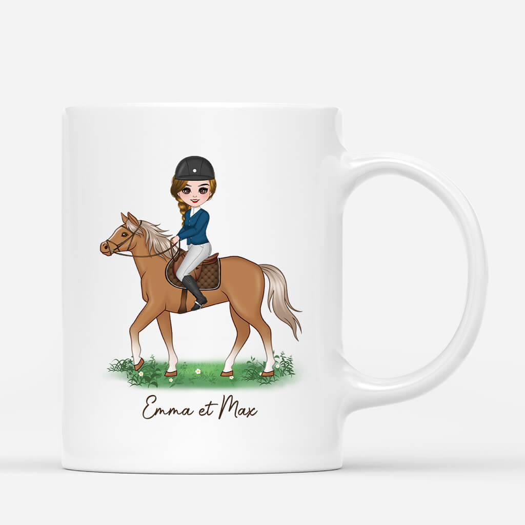 2935MFR2 la vie est meilleure avec un cheval tasse personnalisee animaux