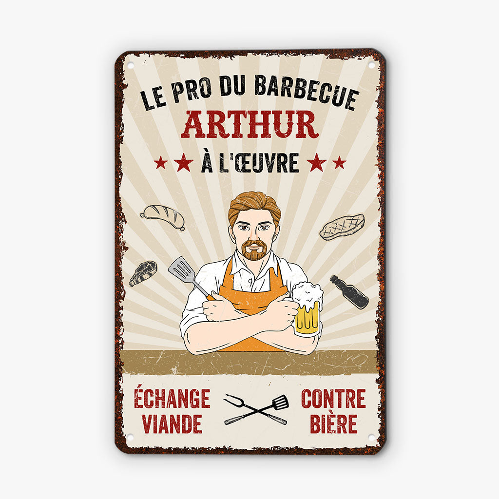 2936EFR1 le pro du barbecue a loeuvre plaque de porte pour homme