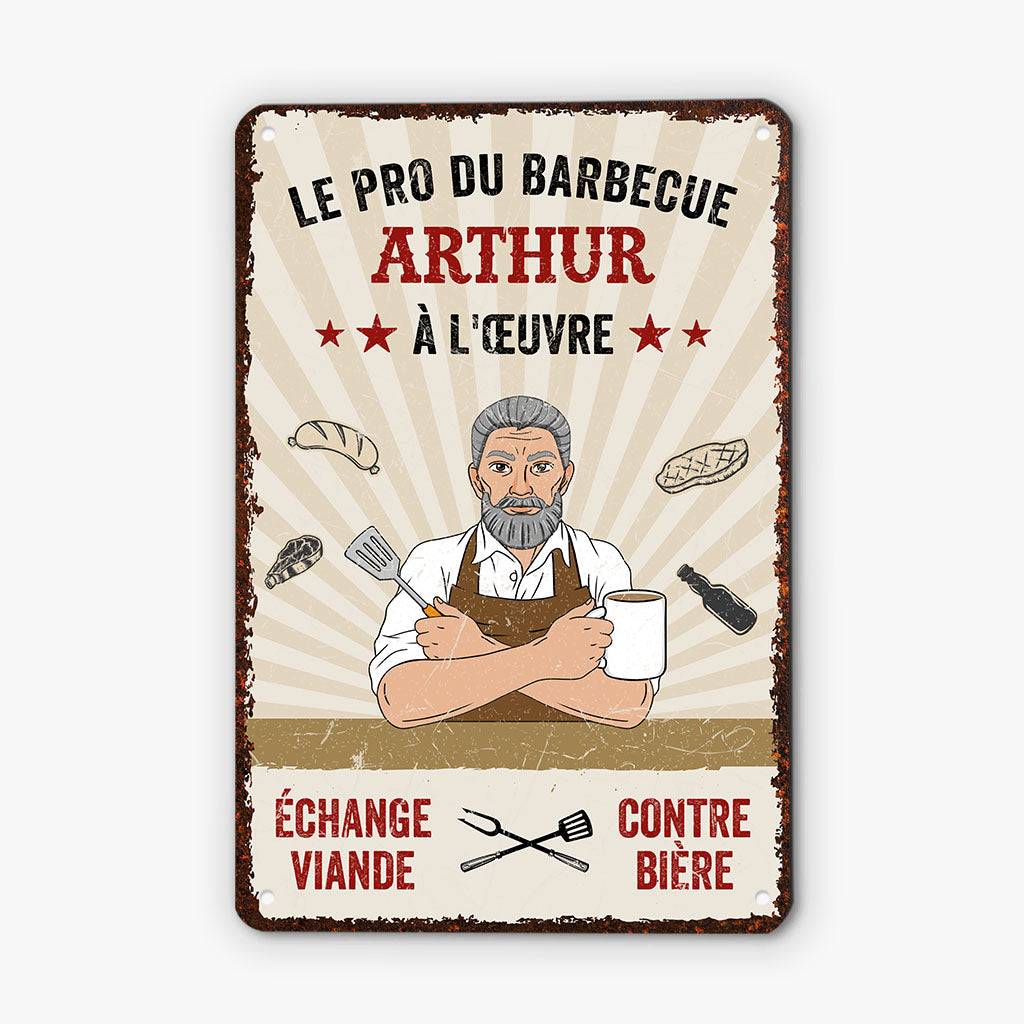 2936EFR2 le pro du barbecue a loeuvre plaque de porte pour homme