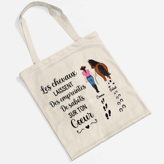 2938BFR1 tote bag a personnaliser cadeau chevaux laissent des empreintes 2938b6v5u_1