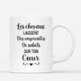 2938MFR2 les chevaux laissent des empreintes de sabots mug personnalise avec animaux