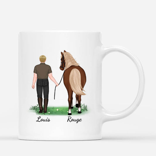 2944MFR2 mon cheval mappelle version homme mug personnalise avec animaux