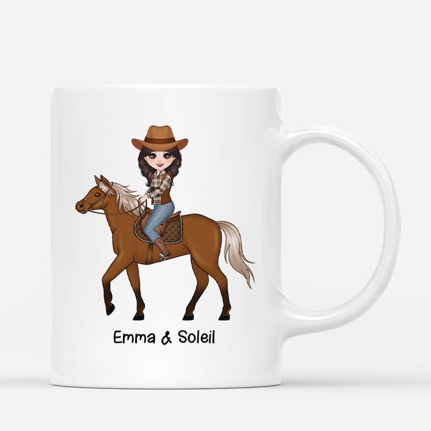 2949MFR3 dans ma tete je suis a cheval mug original femme