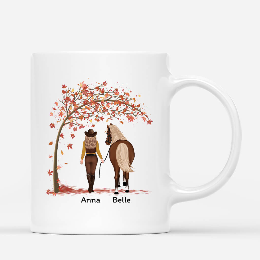 2950MFR3 cinq choses que jaime autant que monter a cheval mug personnalise femme