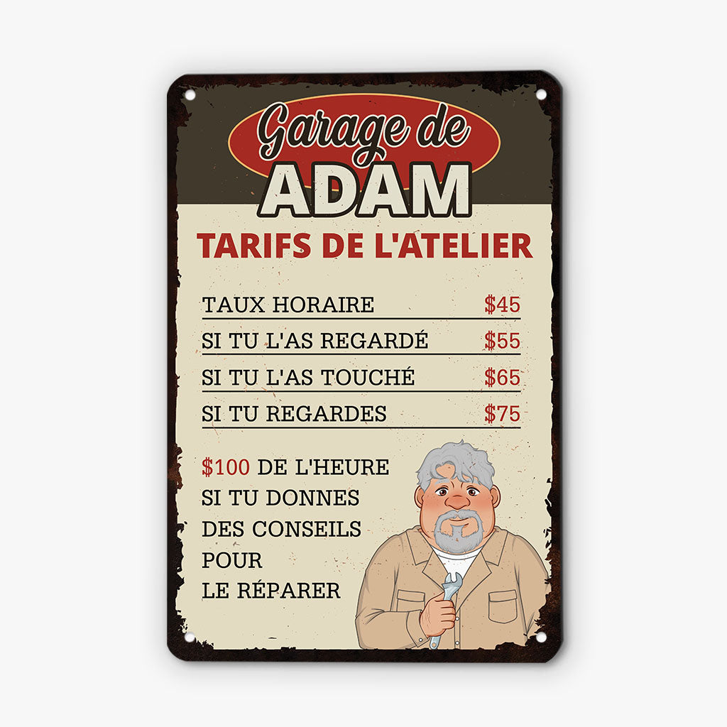 2952EFR2 garage dadam tarifs de latelier plaque de porte originale