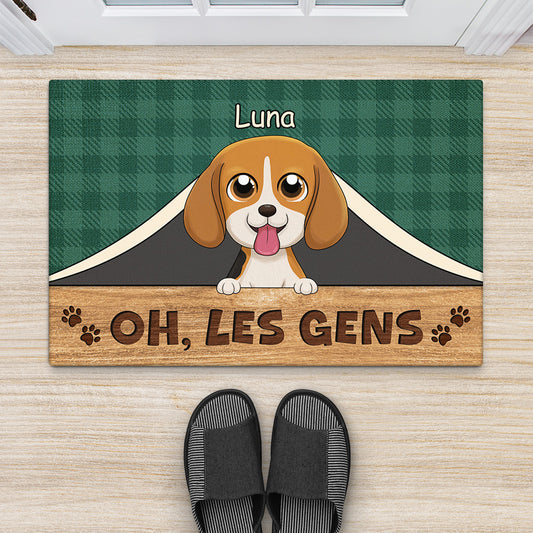 2954DFR2 oh les gens version chiens paillasson chien personnalise
