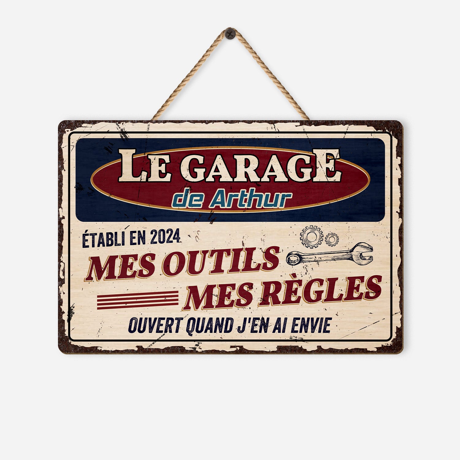 2959QFR1 plaque en bois personnalisee pour homme mes outils mes regles 2959qkl5b