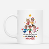 2964MFR1 la bande a mamie version sapin de noel avec visages mug mamie personnalisable