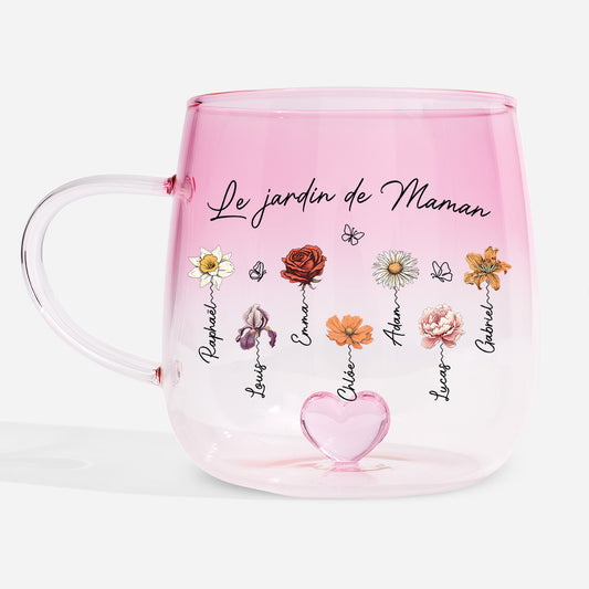 2966AFR1 mug en verre personnalise degrade le jardin de maman mamie 2966am8v5a_2
