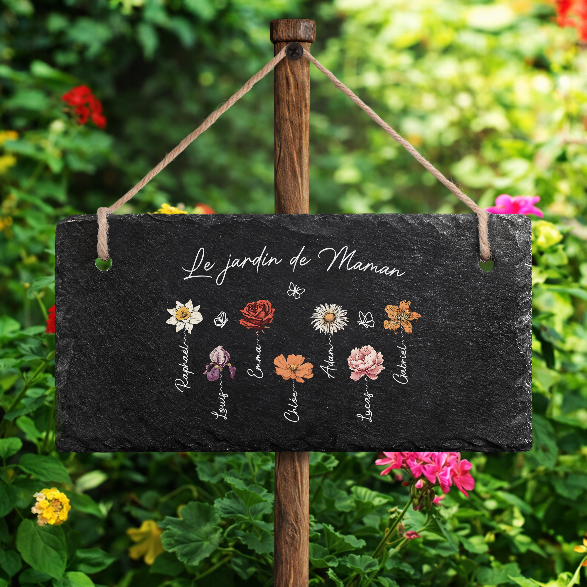 2966AFR2 plaque ardoise personnalisable decorative_ le jardin de mamie maman 2966ae8f5a