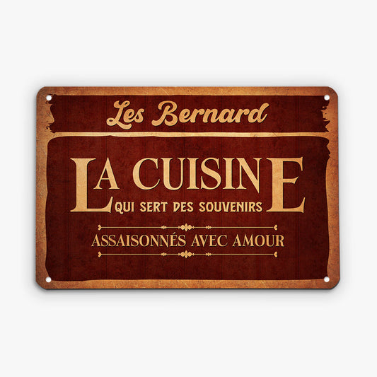 2971EFR2 la cuisine qui sert des souvenirs plaque en metal personnalisable