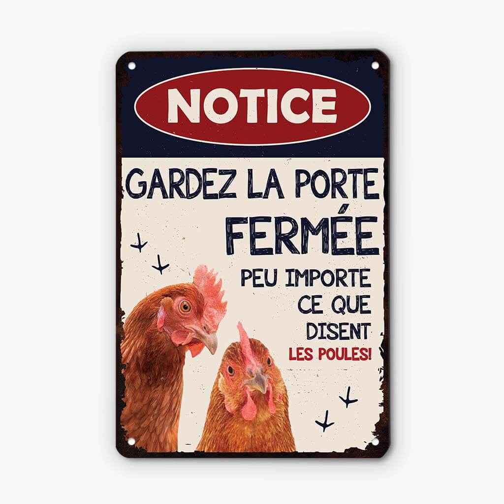 2973EFR1 peu importe ce que disent les poules plaque personnalisee animaux